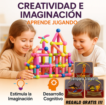 Magnétix ™ - Juego de Bloques Magnéticos de 64 piezas🧩 + REGALO GRATIS🎁