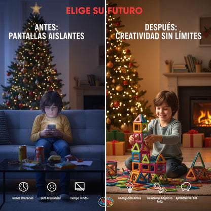 Magnétix ™ - Juego de Bloques Magnéticos de 64 piezas🧩 + REGALO GRATIS🎁
